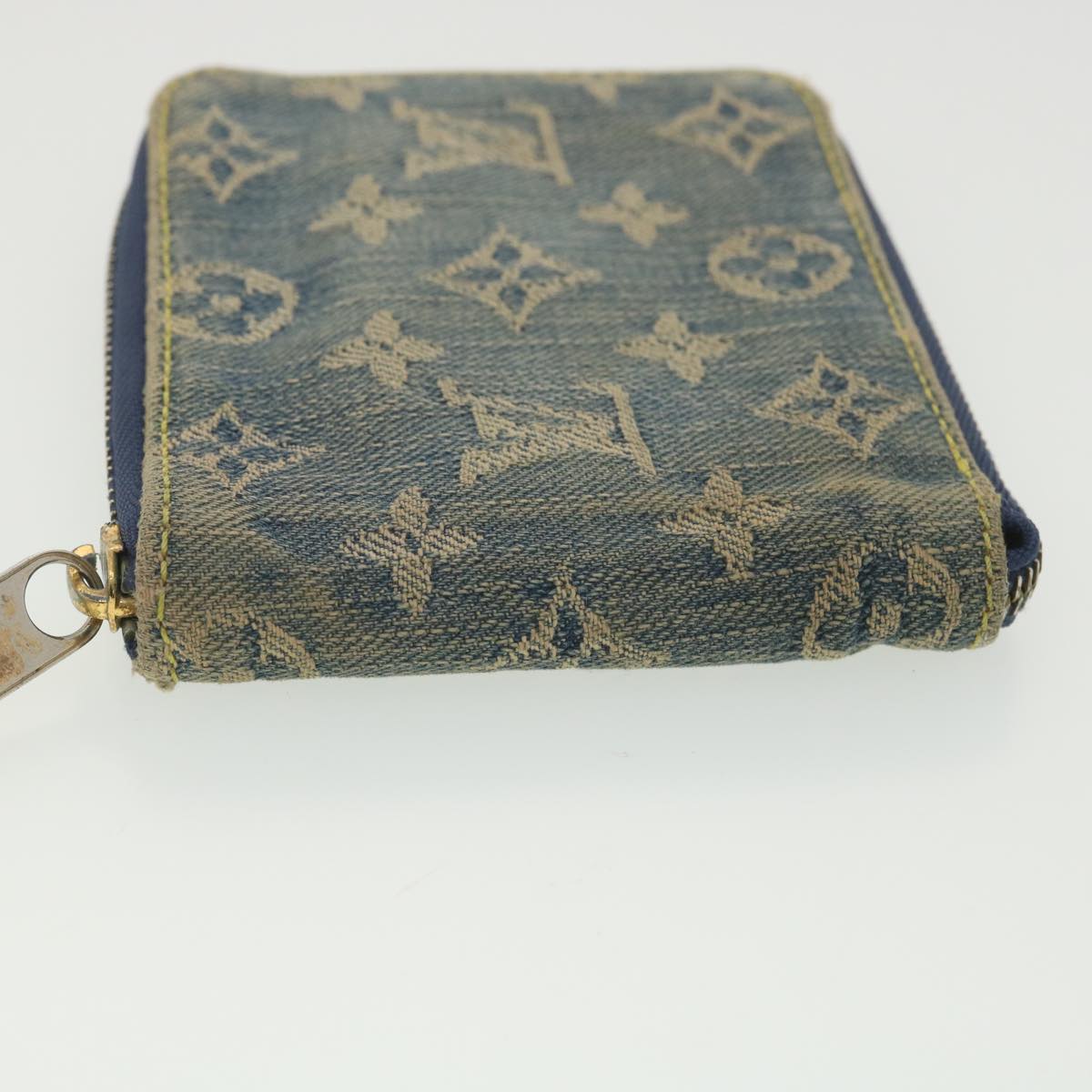 LOUIS VUITTON Blue Monogram Denim Mini Zippy Wallet Compact M95342 Boxed  Auth