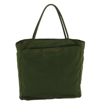 PRADA Hand Bag Nylon Green Auth 38494