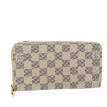 LOUIS VUITTON Damier Azur Zippy Wallet Long Wallet N60019 LV Auth 38554