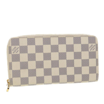 LOUIS VUITTON Damier Azur Zippy Wallet Long Wallet N60019 LV Auth 38683