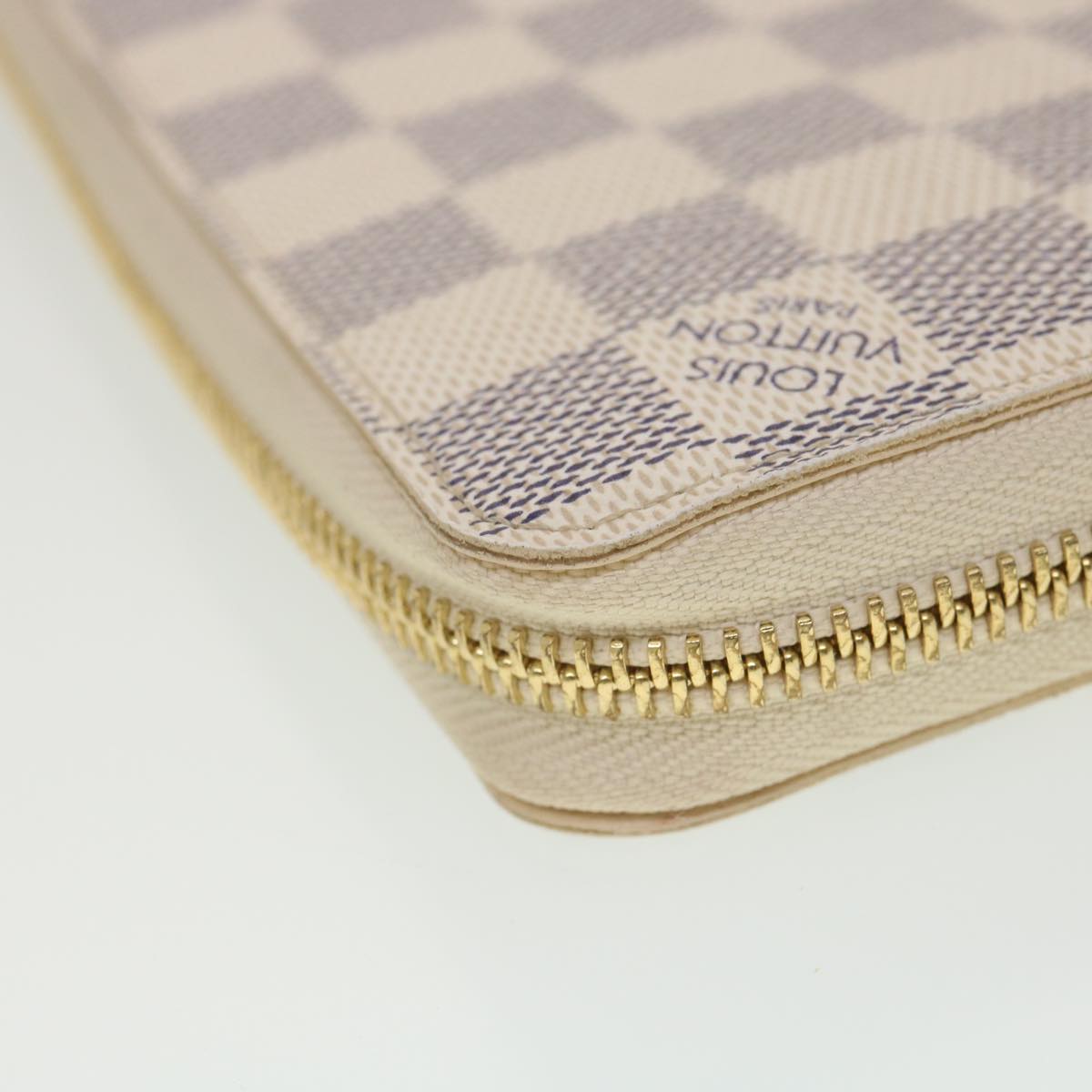 LOUIS VUITTON purse N60019 Zippy wallet Damier Azur Canvas white