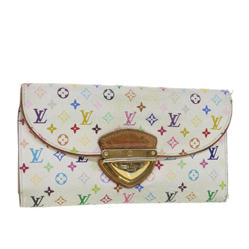 LOUIS VUITTON Multicolor Portefeuille Eugenie Wallet White M60053 LV Auth 38703