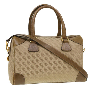 GUCCI Hand Bag Canvas 2way Beige Auth 38861