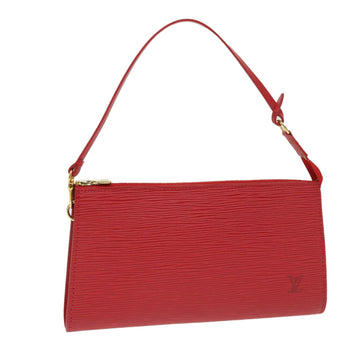 LOUIS VUITTON Epi Pochette Accessoires Pouch Red M52947 LV Auth 39007