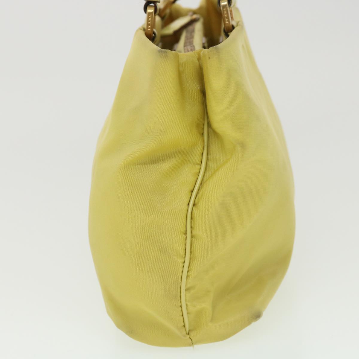 PRADA Shoulder Bag Nylon Yellow Auth 39147