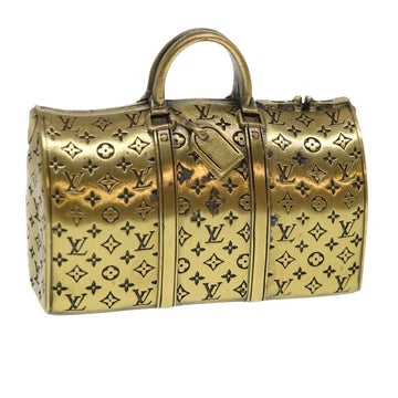 LOUIS VUITTON Keepall Type Paper Weight Metal VIP Only Gold Tone LV Auth 39370