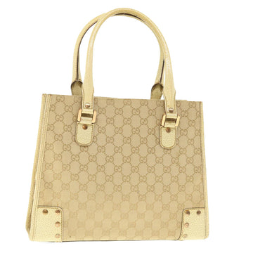 GUCCI GG Canvas Hand Bag Beige 124260 Auth 39453