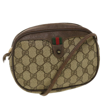 GUCCI GG Canvas Web Sherry Line Shoulder Bag Beige Red Green Auth 39454