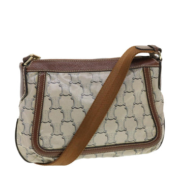 CELINE Shoulder Bag Triomphe Beige SC-ST-0097 Auth 39618