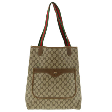 GUCCI GG Canvas Web Sherry Line Tote Bag Beige Red Green 120.02.003 Auth 39772
