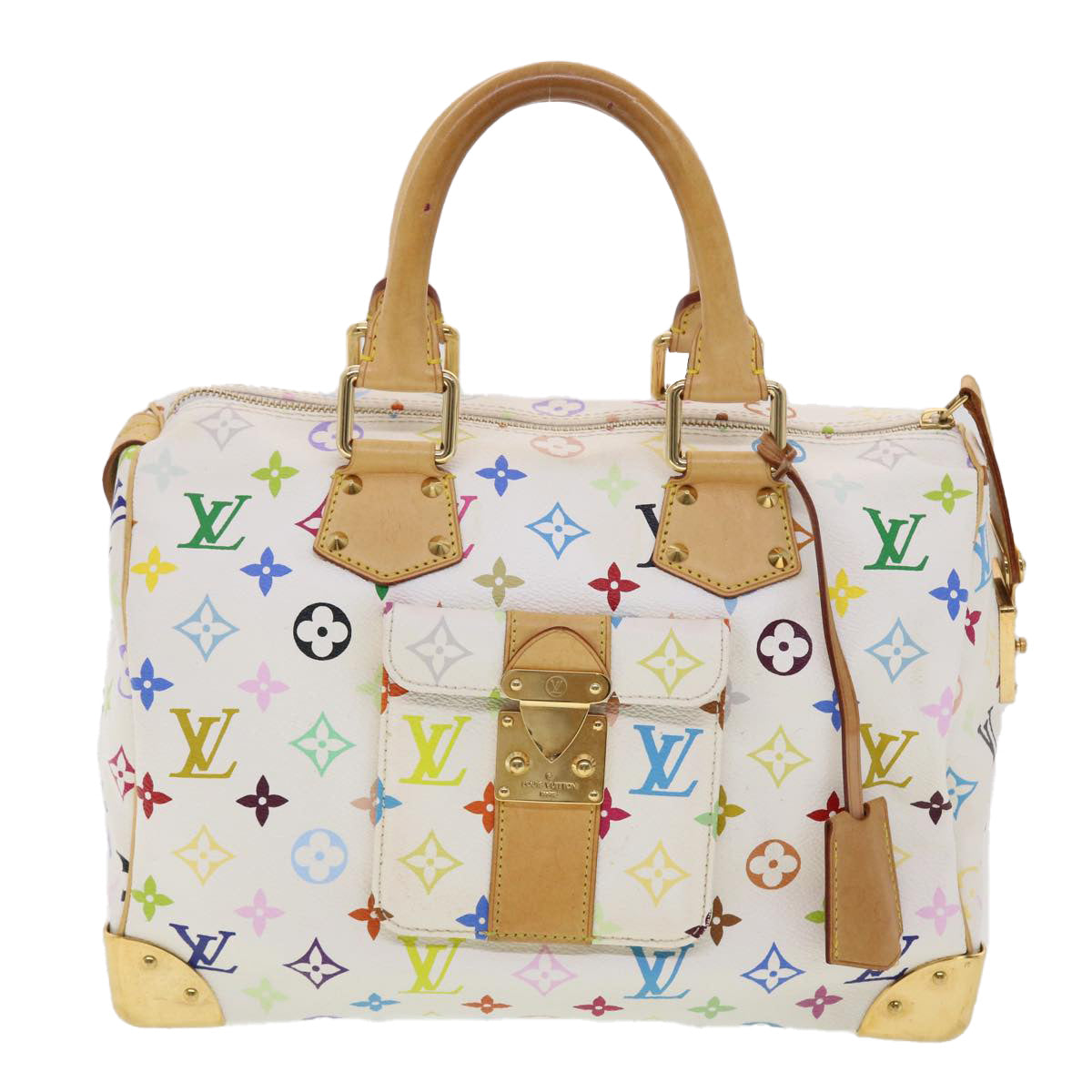 Louis Vuitton M92643 Monogram Multicolor Canvas White Speedy 30