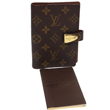 LOUIS VUITTON Monogram Agenda Partonaire PM Day Planner Cover R21029 Auth 39995