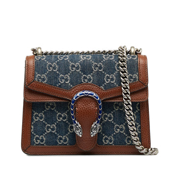 GUCCI Mini GG Denim Dionysus Crossbody Bag