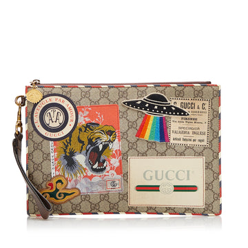 Gucci GG Supreme Courrier Clutch Bag