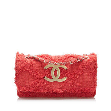 Chanel Tweed Nature Flap Shoulder Bag