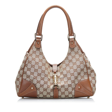 Gucci GG Canvas Nailhead Jackie Handbag