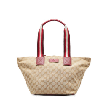 GUCCI GG Canvas Web Tote Tote Bag