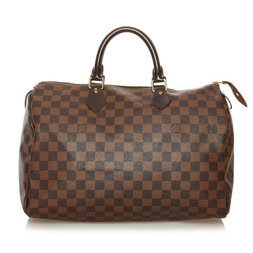 Louis Vuitton Damier Ebene Speedy 35 Boston Bag