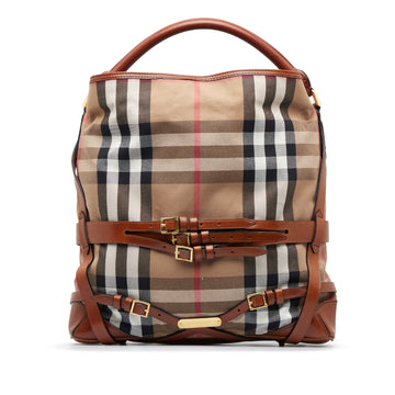 BURBERRY House Check Gosford Bridle Satchel