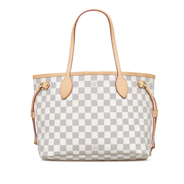 LOUIS VUITTON Damier Azur Neverfull PM Tote Bag