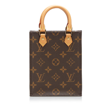 LOUIS VUITTON Monogram Petit Sac Plat Satchel