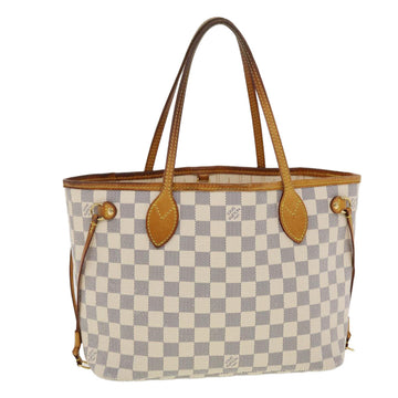 LOUIS VUITTON Damier Azur Neverfull PM Tote Bag N41362 LV Auth 40024