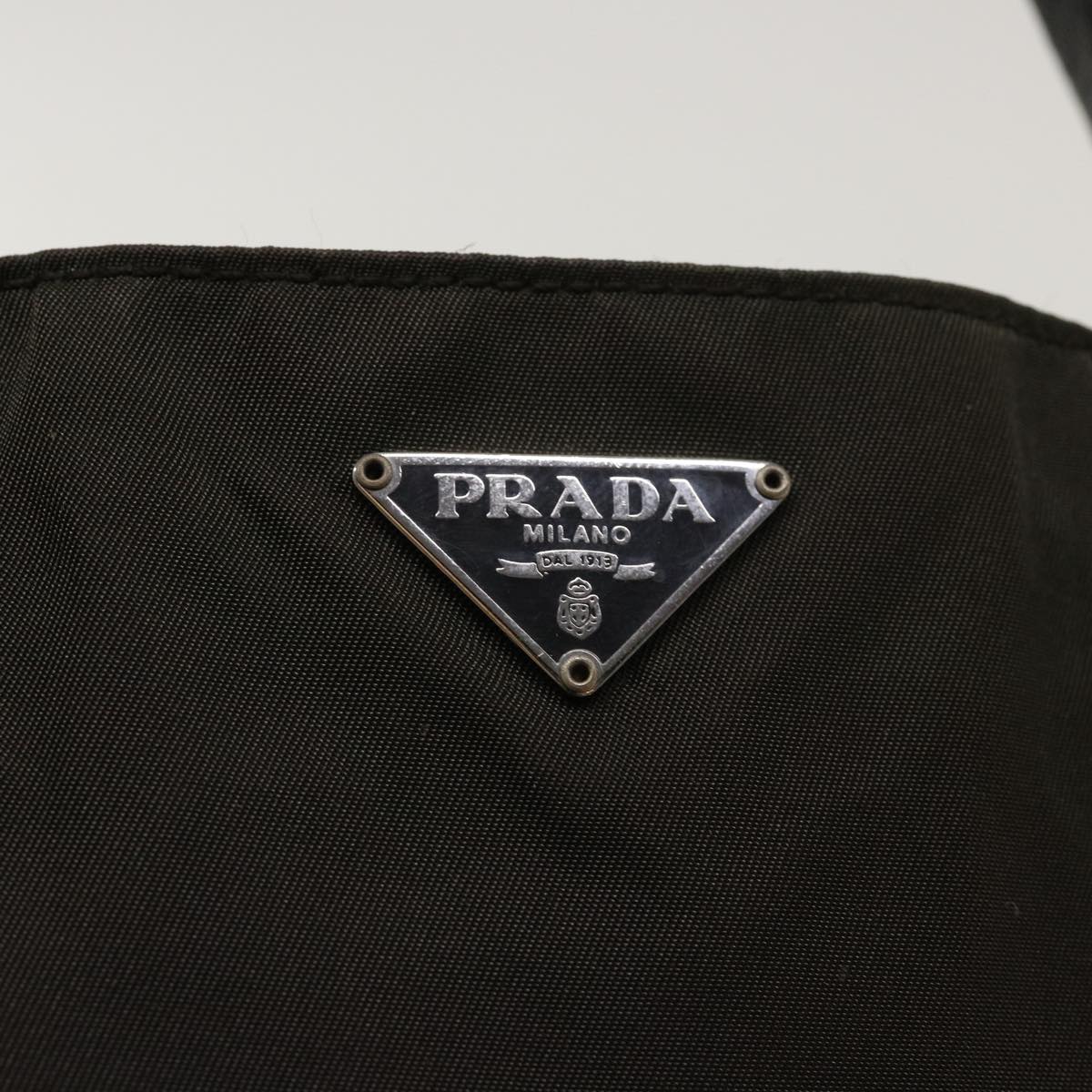 Authentic PRADA TESSUTO SAFFIANO Nylon Leather Tote Bag BR3924