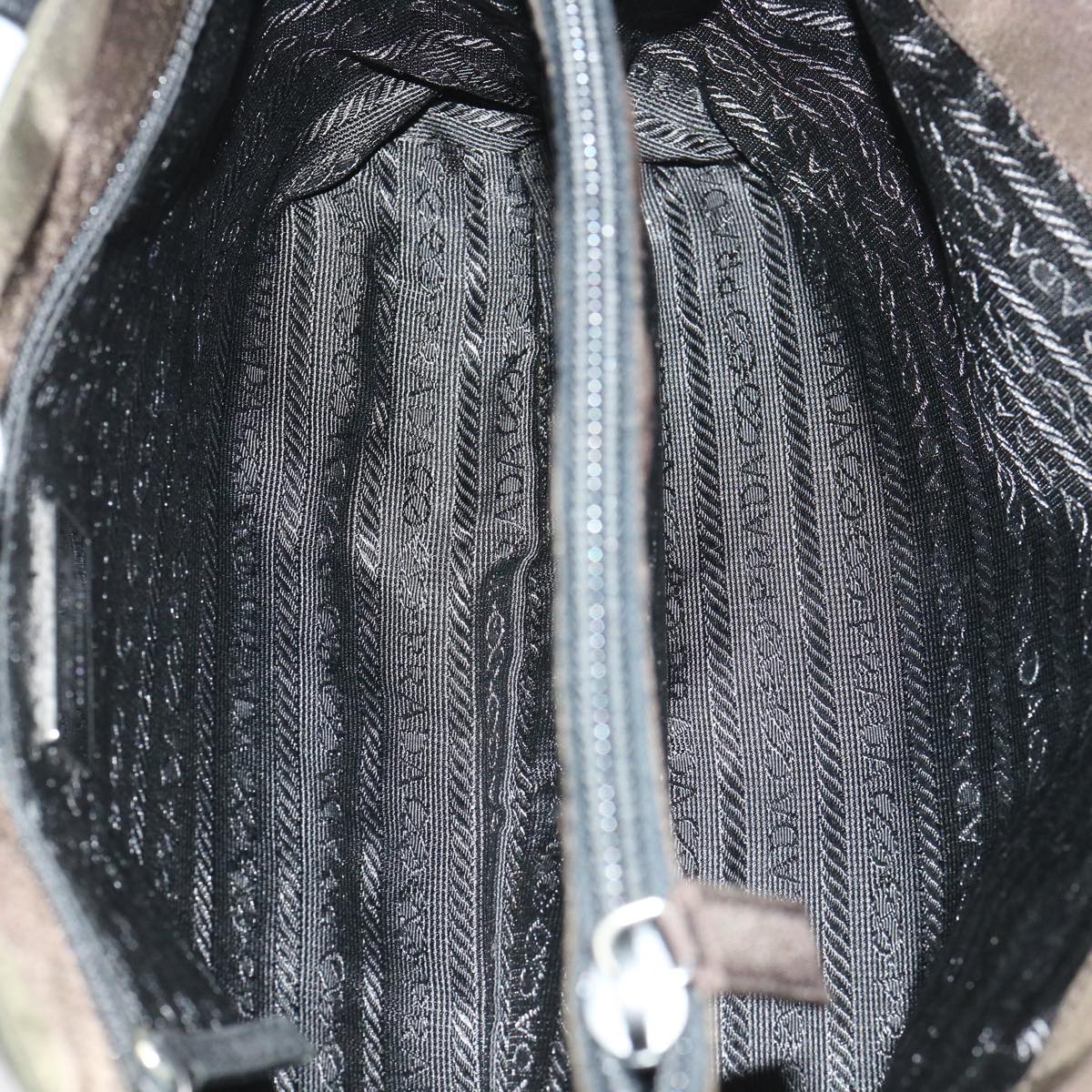 Authentic PRADA TESSUTO SAFFIANO Nylon Leather Tote Bag BR3924