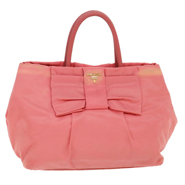 PRADA Hand Bag Nylon Pink Auth 40050
