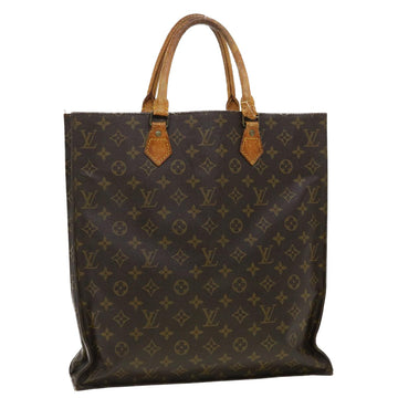 LOUIS VUITTON Monogram Sac Plat Hand Bag M51140 LV Auth 40104