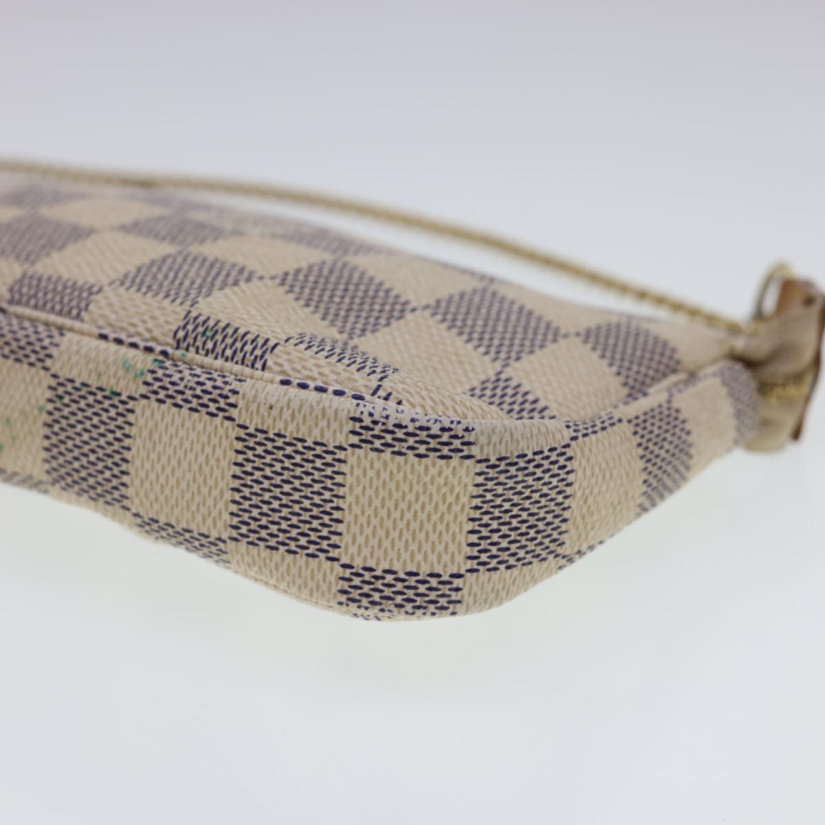 LOUIS VUITTON Damier Azur Mini Pochette Accessoires N58010 LV Auth