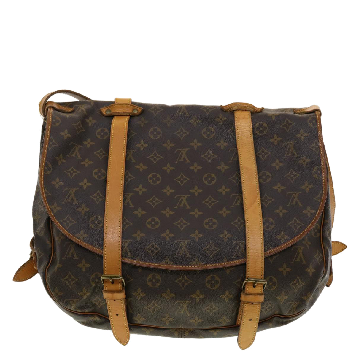 Brown Louis Vuitton Monogram Saumur 43 Bag