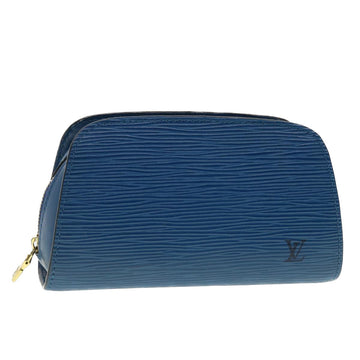 LOUIS VUITTON Epi Dauphine PM Pouch Blue M48445 LV Auth 40379