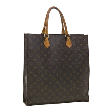 LOUIS VUITTON Monogram Sac Plat Hand Bag M51140 LV Auth 40401