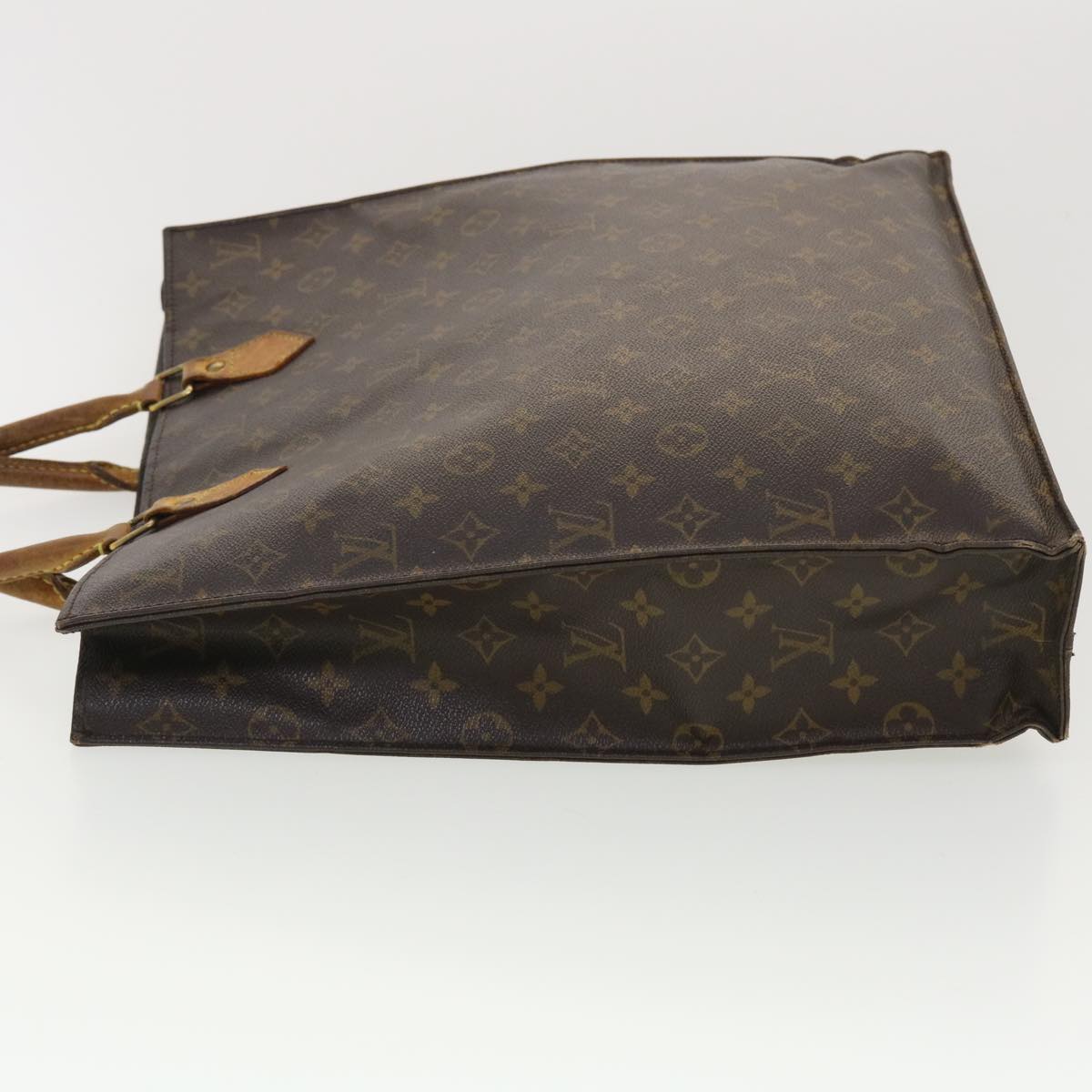 LOUIS VUITTON Monogram Sac Plat Hand Bag M51140 LV Auth 32068 Cloth  ref.672242 - Joli Closet