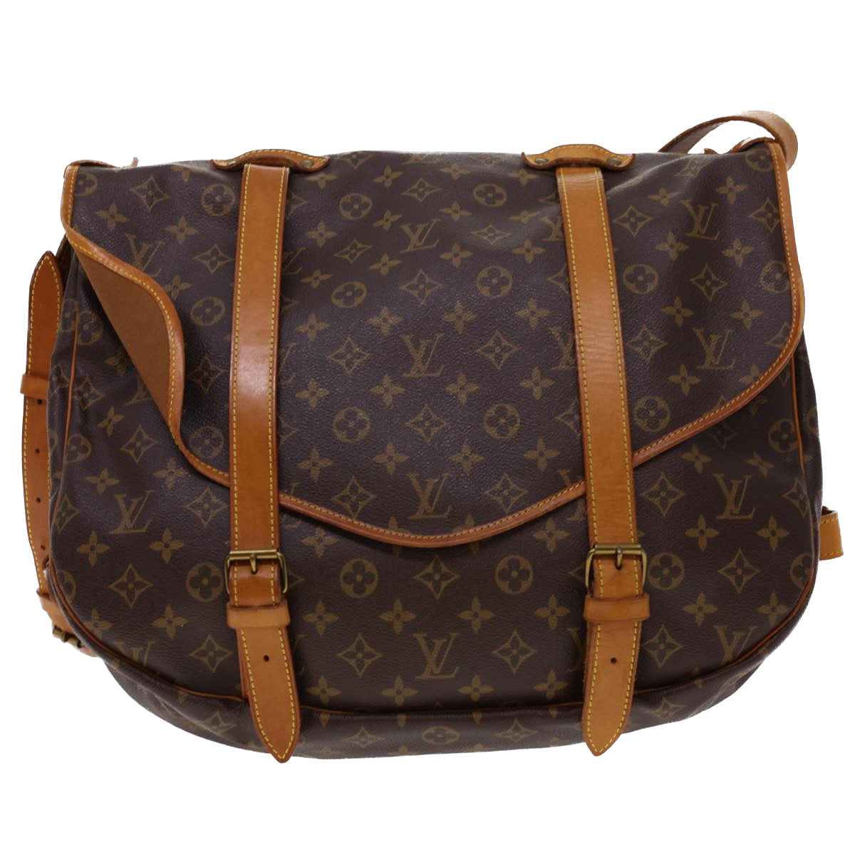 LOUIS VUITTON Shoulder Bag Used Monogram Saumur 43