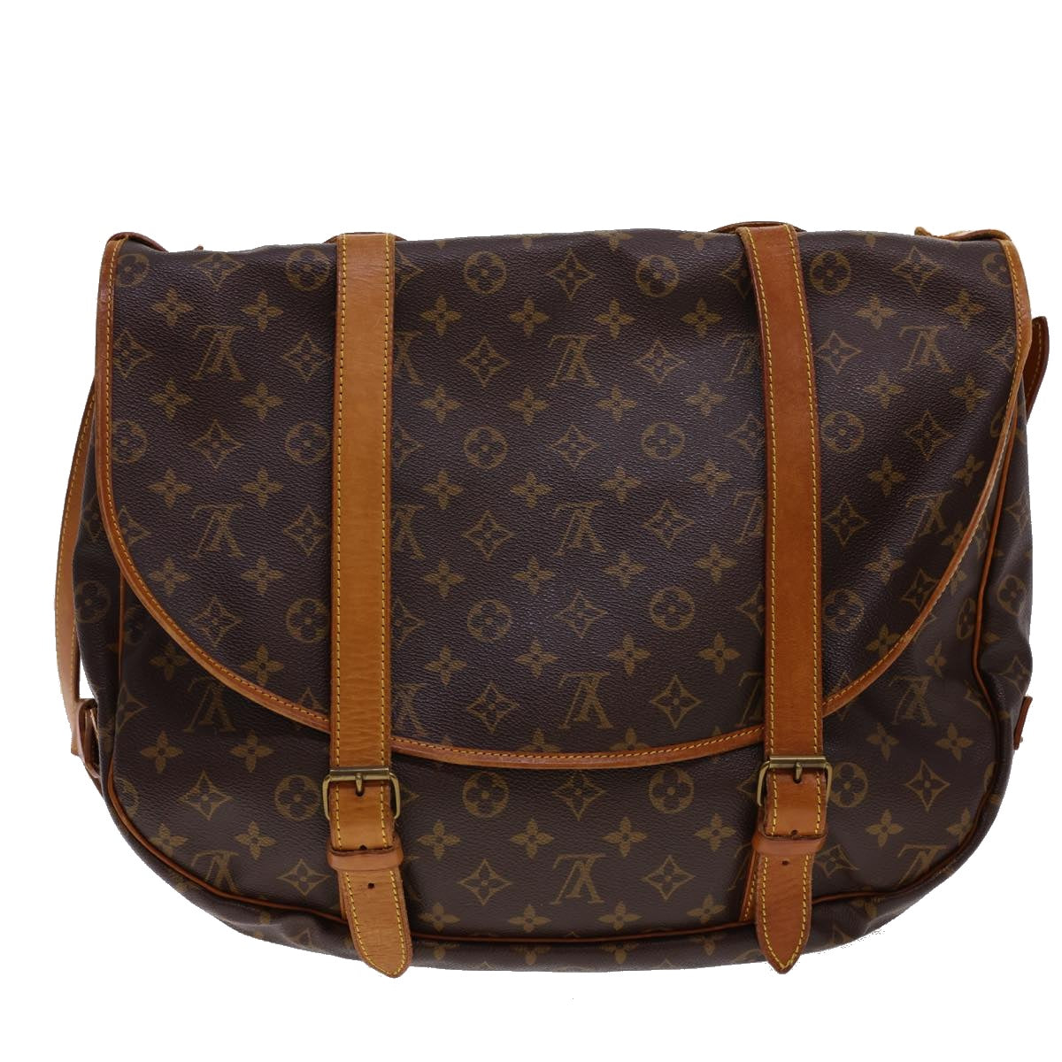 Shop for Louis Vuitton Monogram Canvas Leather Saumur 43 cm Messenger Bag -  Shipped from USA