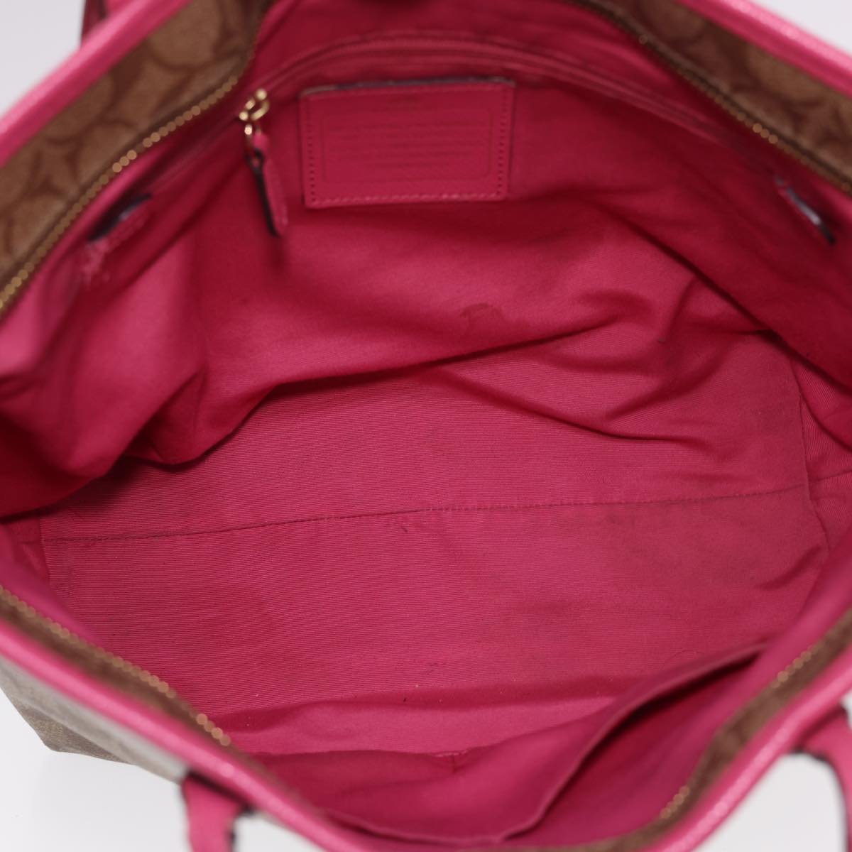 Coach Signature Shoulder Bag Canvas Leather 3Set Black Brown pink
