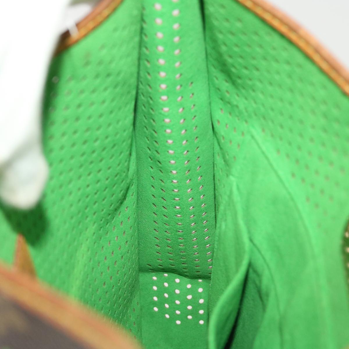 LOUIS VUITTON Monogram Perfo Musette Shoulder Bag Green M95173 LV Auth  40621