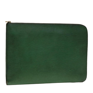 LOUIS VUITTON Epi Posh Documents Clutch Bag Green M54494 LV Auth 40864