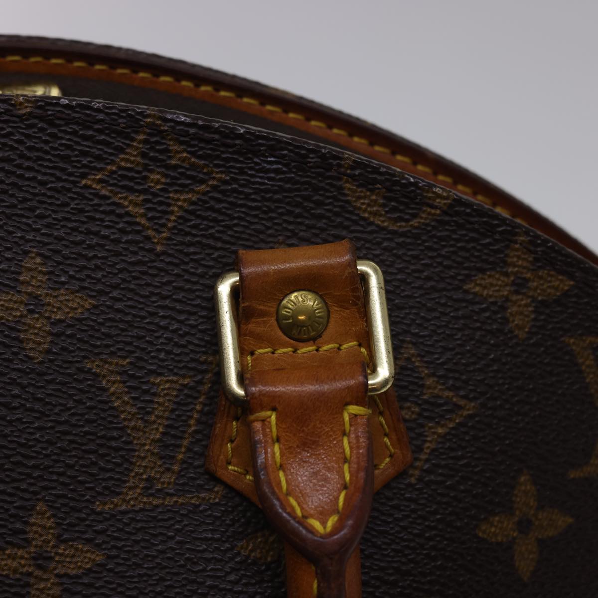Auth Louis Vuitton Ellipse GM Monogram M51128 Handle Strap Leather Repair  ALA486