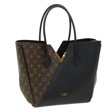 LOUIS VUITTON Monogram Kimono MM Tote Bag Black M40460 LV Auth 41167