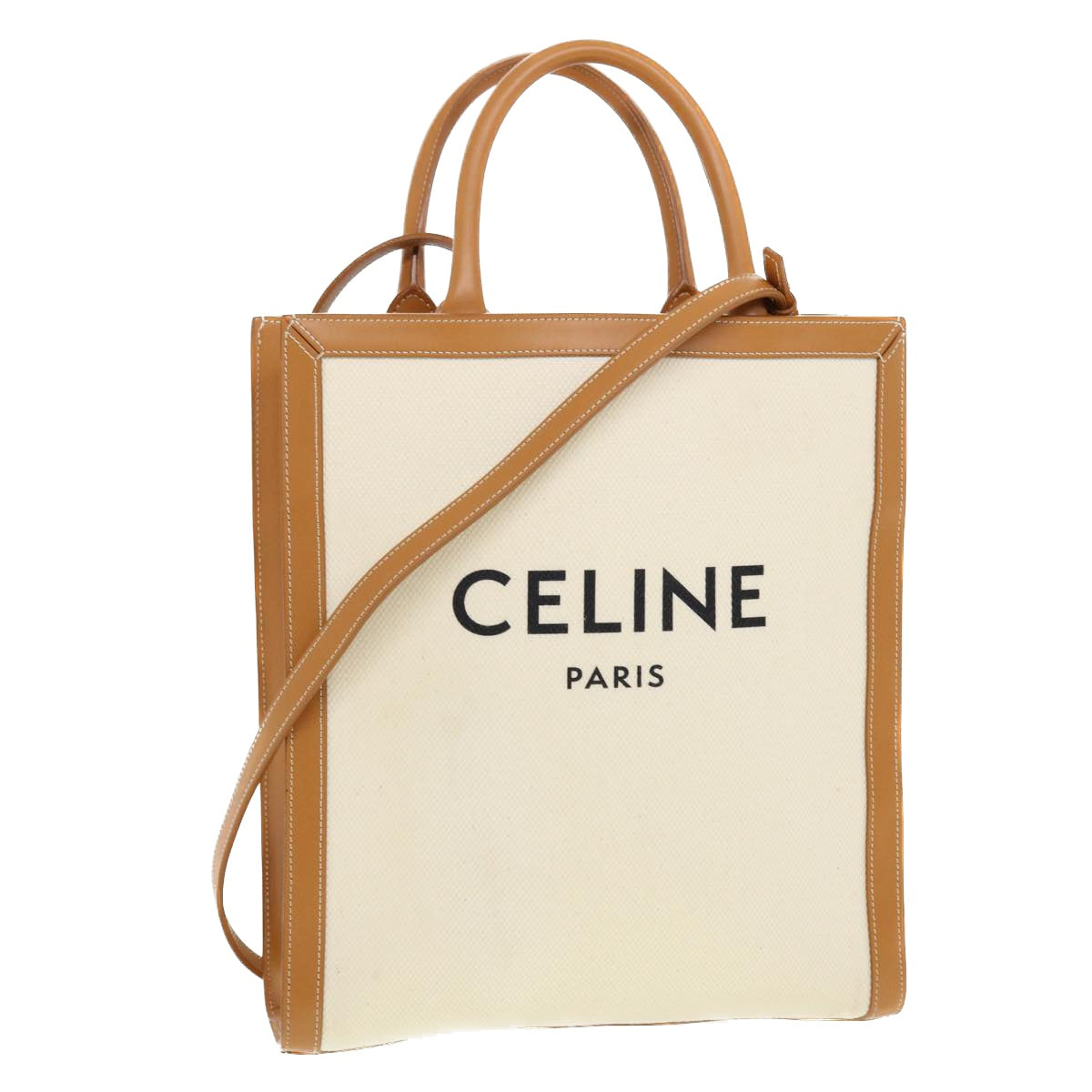 Celine white outlet canvas bag