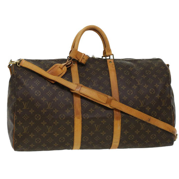 LOUIS VUITTON Monogram Keepall Bandouliere 55 Boston Bag M41414 LV Auth 41552