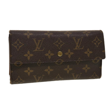 LOUIS VUITTON Monogram Portefeuille International Long Wallet M61217 Auth 41654