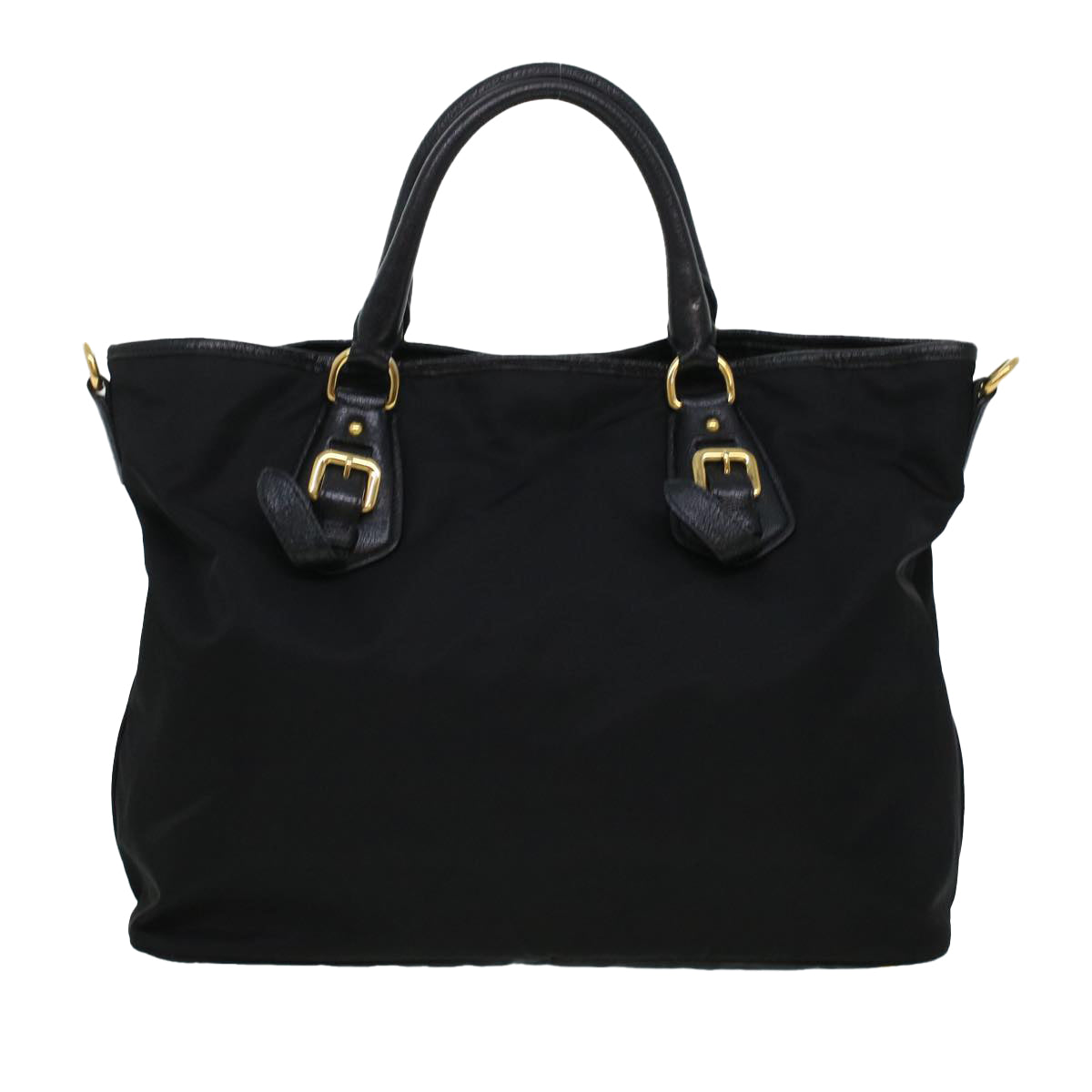 PRADA Hand Bag Nylon 2way Black Auth 42109