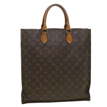 LOUIS VUITTON Monogram Sac Plat Hand Bag M51140 LV Auth 42195