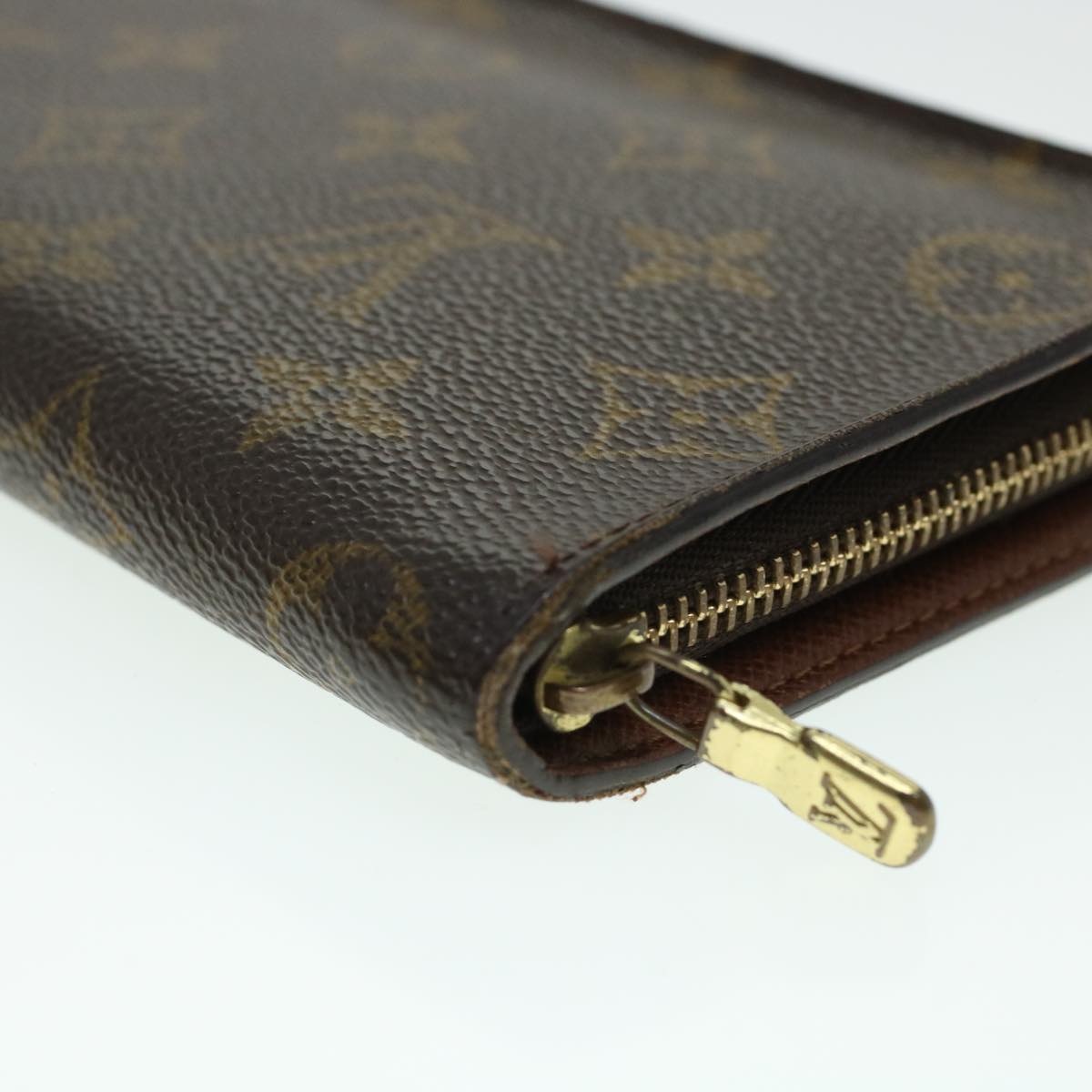 LOUIS VUITTON Monogram Porte Monnaie Zip Long Wallet M61727 LV Auth 50810  Cloth ref.1032484 - Joli Closet