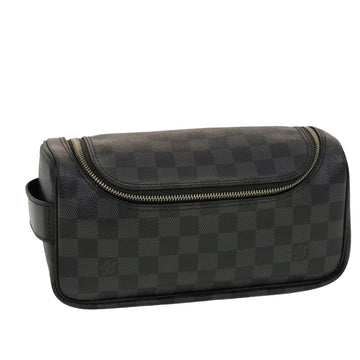 LOUIS VUITTON Damier Graphite Toilet Pouch Clutch Bag N47625 LV Auth 42819