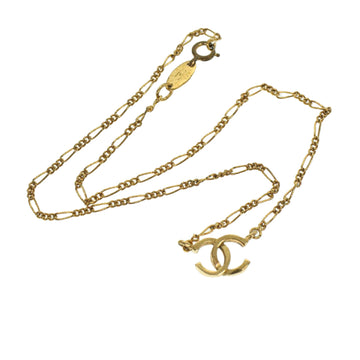 CHANEL Necklace Metal Gold Tone CC Auth 42835